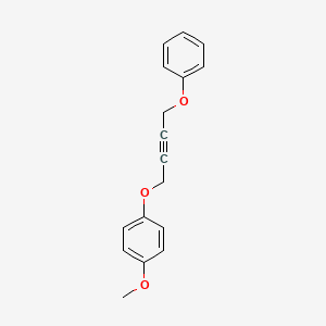 molecular formula C17H16O3 B4873635 1-methoxy-4-[(4-phenoxy-2-butyn-1-yl)oxy]benzene 