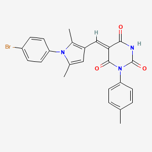 5-{[1-(4-bromophenyl)-2,5-dimethyl-1H-pyrrol-3-yl]methylene}-1-(4-methylphenyl)-2,4,6(1H,3H,5H)-pyrimidinetrione