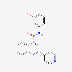 N-(3-methoxyphenyl)-2-(pyridin-4-yl)quinoline-4-carboxamide