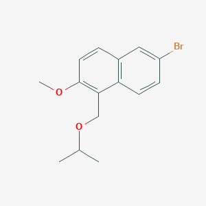 molecular formula C15H17BrO2 B4873725 6-bromo-1-(isopropoxymethyl)-2-methoxynaphthalene 