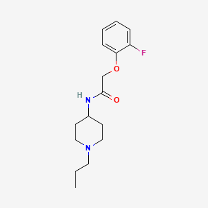 molecular formula C16H23FN2O2 B4873727 2-(2-fluorophenoxy)-N-(1-propyl-4-piperidinyl)acetamide 