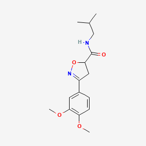 3-(3,4-dimethoxyphenyl)-N-(2-methylpropyl)-4,5-dihydro-1,2-oxazole-5-carboxamide