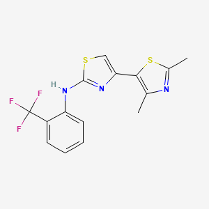 2',4'-dimethyl-N-[2-(trifluoromethyl)phenyl]-4,5'-bi-1,3-thiazol-2-amine