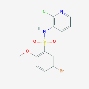 molecular formula C12H10BrClN2O3S B4873829 5-bromo-N-(2-chloro-3-pyridinyl)-2-methoxybenzenesulfonamide 