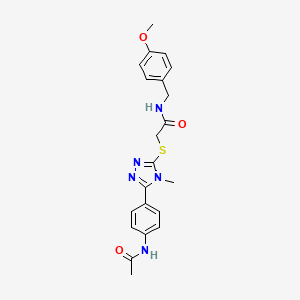 2-({5-[4-(acetylamino)phenyl]-4-methyl-4H-1,2,4-triazol-3-yl}thio)-N-(4-methoxybenzyl)acetamide