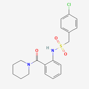 1-(4-chlorophenyl)-N-[2-(1-piperidinylcarbonyl)phenyl]methanesulfonamide