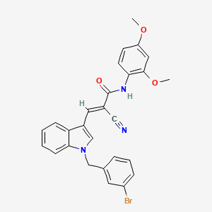 molecular formula C27H22BrN3O3 B4873856 3-[1-(3-bromobenzyl)-1H-indol-3-yl]-2-cyano-N-(2,4-dimethoxyphenyl)acrylamide 