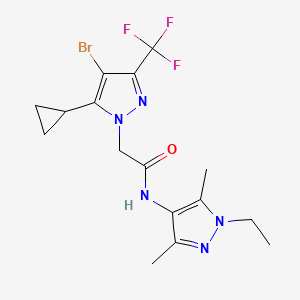 2-[4-bromo-5-cyclopropyl-3-(trifluoromethyl)-1H-pyrazol-1-yl]-N-(1-ethyl-3,5-dimethyl-1H-pyrazol-4-yl)acetamide