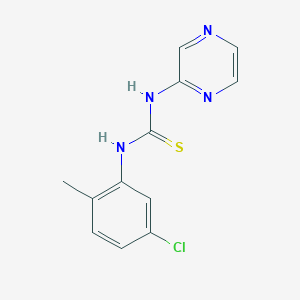 molecular formula C12H11ClN4S B4873878 N-(5-chloro-2-methylphenyl)-N'-2-pyrazinylthiourea 