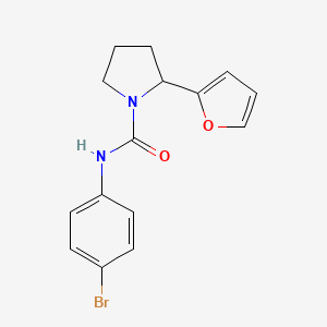 molecular formula C15H15BrN2O2 B4873886 N-(4-bromophenyl)-2-(2-furyl)-1-pyrrolidinecarboxamide 