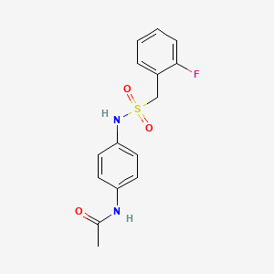 N-(4-{[(2-fluorobenzyl)sulfonyl]amino}phenyl)acetamide