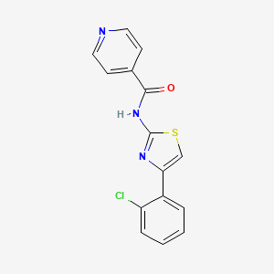 molecular formula C15H10ClN3OS B4873960 N-[4-(2-chlorophenyl)-1,3-thiazol-2-yl]isonicotinamide 