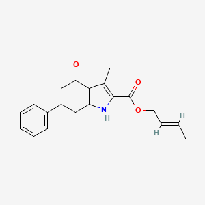 2-buten-1-yl 3-methyl-4-oxo-6-phenyl-4,5,6,7-tetrahydro-1H-indole-2-carboxylate