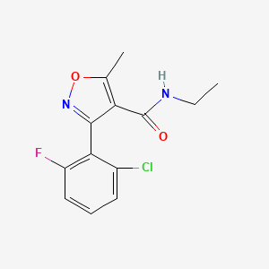 3-(2-chloro-6-fluorophenyl)-N-ethyl-5-methyl-1,2-oxazole-4-carboxamide