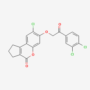 8-chloro-7-[2-(3,4-dichlorophenyl)-2-oxoethoxy]-2,3-dihydrocyclopenta[c]chromen-4(1H)-one