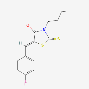 3-butyl-5-(4-fluorobenzylidene)-2-thioxo-1,3-thiazolidin-4-one