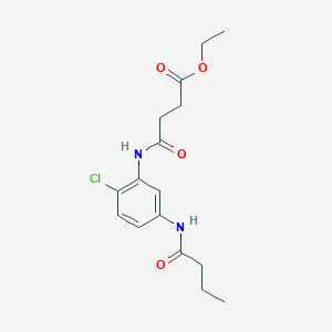 ethyl 4-{[5-(butyrylamino)-2-chlorophenyl]amino}-4-oxobutanoate