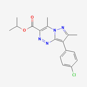 molecular formula C17H17ClN4O2 B4874056 isopropyl 8-(4-chlorophenyl)-4,7-dimethylpyrazolo[5,1-c][1,2,4]triazine-3-carboxylate 