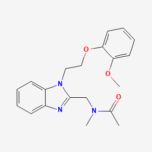 N-({1-[2-(2-methoxyphenoxy)ethyl]-1H-benzimidazol-2-yl}methyl)-N-methylacetamide