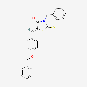 (5Z)-3-benzyl-5-[4-(benzyloxy)benzylidene]-2-thioxo-1,3-thiazolidin-4-one