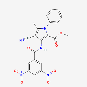 methyl 4-cyano-3-[(3,5-dinitrobenzoyl)amino]-5-methyl-1-phenyl-1H-pyrrole-2-carboxylate