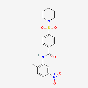 molecular formula C19H21N3O5S B4874087 N-(2-methyl-5-nitrophenyl)-4-(1-piperidinylsulfonyl)benzamide 