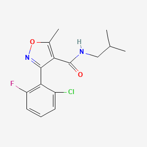 3-(2-chloro-6-fluorophenyl)-5-methyl-N-(2-methylpropyl)-1,2-oxazole-4-carboxamide