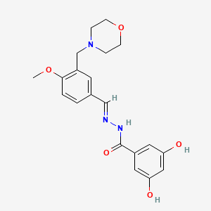 molecular formula C20H23N3O5 B4874125 3,5-dihydroxy-N'-[4-methoxy-3-(4-morpholinylmethyl)benzylidene]benzohydrazide 