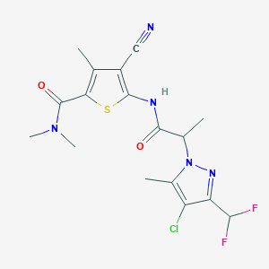 5-({2-[4-chloro-3-(difluoromethyl)-5-methyl-1H-pyrazol-1-yl]propanoyl}amino)-4-cyano-N,N,3-trimethyl-2-thiophenecarboxamide