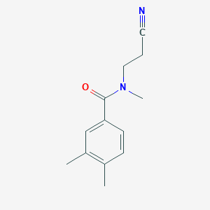 molecular formula C13H16N2O B4874186 N-(2-cyanoethyl)-N,3,4-trimethylbenzamide 