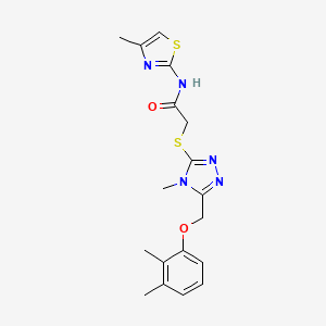 2-({5-[(2,3-dimethylphenoxy)methyl]-4-methyl-4H-1,2,4-triazol-3-yl}thio)-N-(4-methyl-1,3-thiazol-2-yl)acetamide