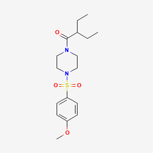 molecular formula C17H26N2O4S B4874210 1-(2-ethylbutanoyl)-4-[(4-methoxyphenyl)sulfonyl]piperazine 