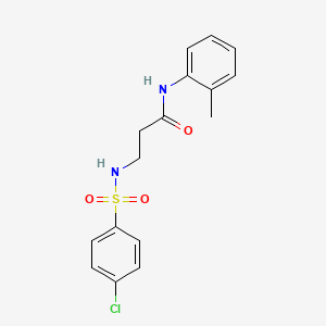 N~3~-[(4-chlorophenyl)sulfonyl]-N~1~-(2-methylphenyl)-beta-alaninamide