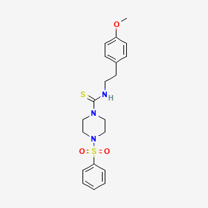 N-[2-(4-methoxyphenyl)ethyl]-4-(phenylsulfonyl)-1-piperazinecarbothioamide