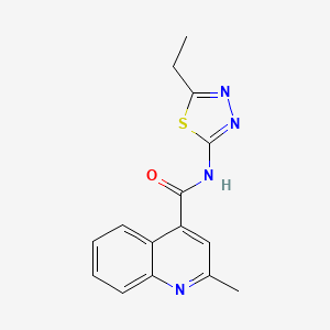 N-(5-ethyl-1,3,4-thiadiazol-2-yl)-2-methyl-4-quinolinecarboxamide