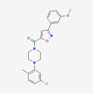 1-(5-CHLORO-2-METHYLPHENYL)-4-[3-(3-METHOXYPHENYL)-1,2-OXAZOLE-5-CARBONYL]PIPERAZINE