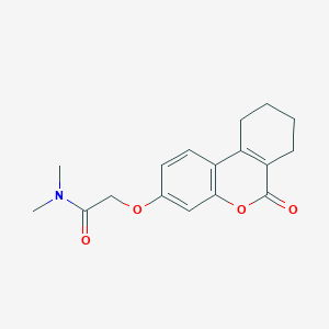 molecular formula C17H19NO4 B4874270 N,N-dimethyl-2-[(6-oxo-7,8,9,10-tetrahydro-6H-benzo[c]chromen-3-yl)oxy]acetamide 