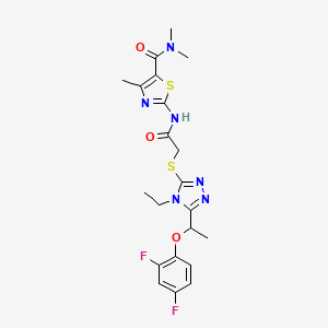 2-{[({5-[1-(2,4-difluorophenoxy)ethyl]-4-ethyl-4H-1,2,4-triazol-3-yl}thio)acetyl]amino}-N,N,4-trimethyl-1,3-thiazole-5-carboxamide