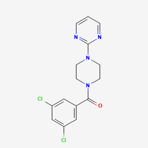 molecular formula C15H14Cl2N4O B4874287 2-[4-(3,5-dichlorobenzoyl)-1-piperazinyl]pyrimidine 