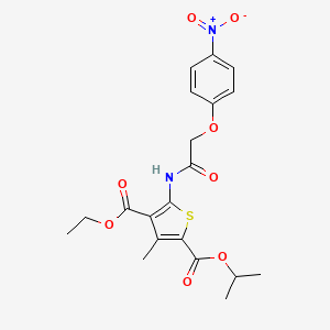 4-ethyl 2-isopropyl 3-methyl-5-{[(4-nitrophenoxy)acetyl]amino}-2,4-thiophenedicarboxylate