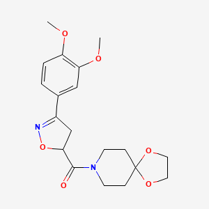 8-{[3-(3,4-dimethoxyphenyl)-4,5-dihydro-5-isoxazolyl]carbonyl}-1,4-dioxa-8-azaspiro[4.5]decane