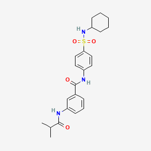 N-{4-[(cyclohexylamino)sulfonyl]phenyl}-3-(isobutyrylamino)benzamide