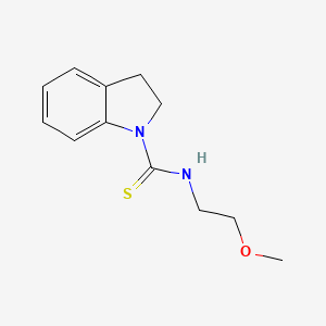 molecular formula C12H16N2OS B4874310 N-(2-methoxyethyl)-1-indolinecarbothioamide 