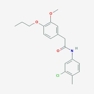 N-(3-chloro-4-methylphenyl)-2-(3-methoxy-4-propoxyphenyl)acetamide