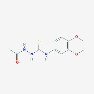 2-acetyl-N-(2,3-dihydro-1,4-benzodioxin-6-yl)hydrazinecarbothioamide