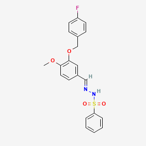 N'-{3-[(4-fluorobenzyl)oxy]-4-methoxybenzylidene}benzenesulfonohydrazide