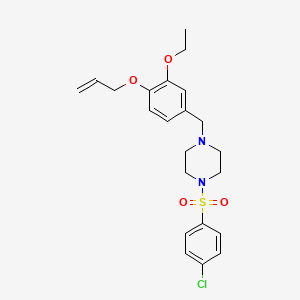 1-[4-(allyloxy)-3-ethoxybenzyl]-4-[(4-chlorophenyl)sulfonyl]piperazine