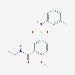 N-ethyl-2-methoxy-5-{[(3-methylphenyl)amino]sulfonyl}benzamide