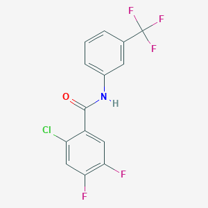 molecular formula C14H7ClF5NO B4874376 2-chloro-4,5-difluoro-N-[3-(trifluoromethyl)phenyl]benzamide 