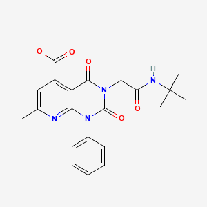 molecular formula C22H24N4O5 B4874444 methyl 3-[2-(tert-butylamino)-2-oxoethyl]-7-methyl-2,4-dioxo-1-phenyl-1,2,3,4-tetrahydropyrido[2,3-d]pyrimidine-5-carboxylate 